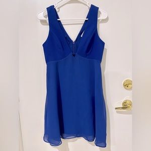 BCBGeneration blue sleeveless dress with chiffon size 2